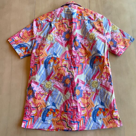 PSYCHO BUNNY Fuchsia Purple Benton All Over Print Shirt - Size Medium (10/12) - Picture 7 of 8